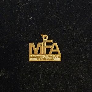 Vintage Museum of Fine Arts of St. Petersburg Small Gold Tone Pendant